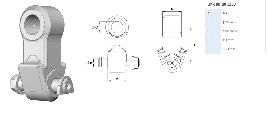 Подвеска INDEXATOR 80-80 L150