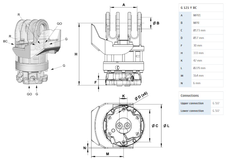 Ротатор G 121 Y BC